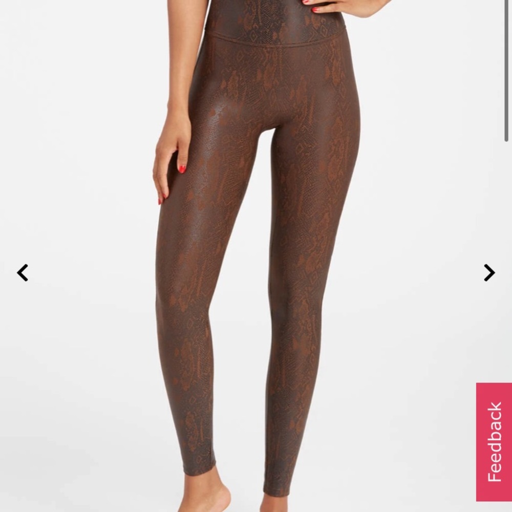 SPANX SNAKESKIN LEGGINGS